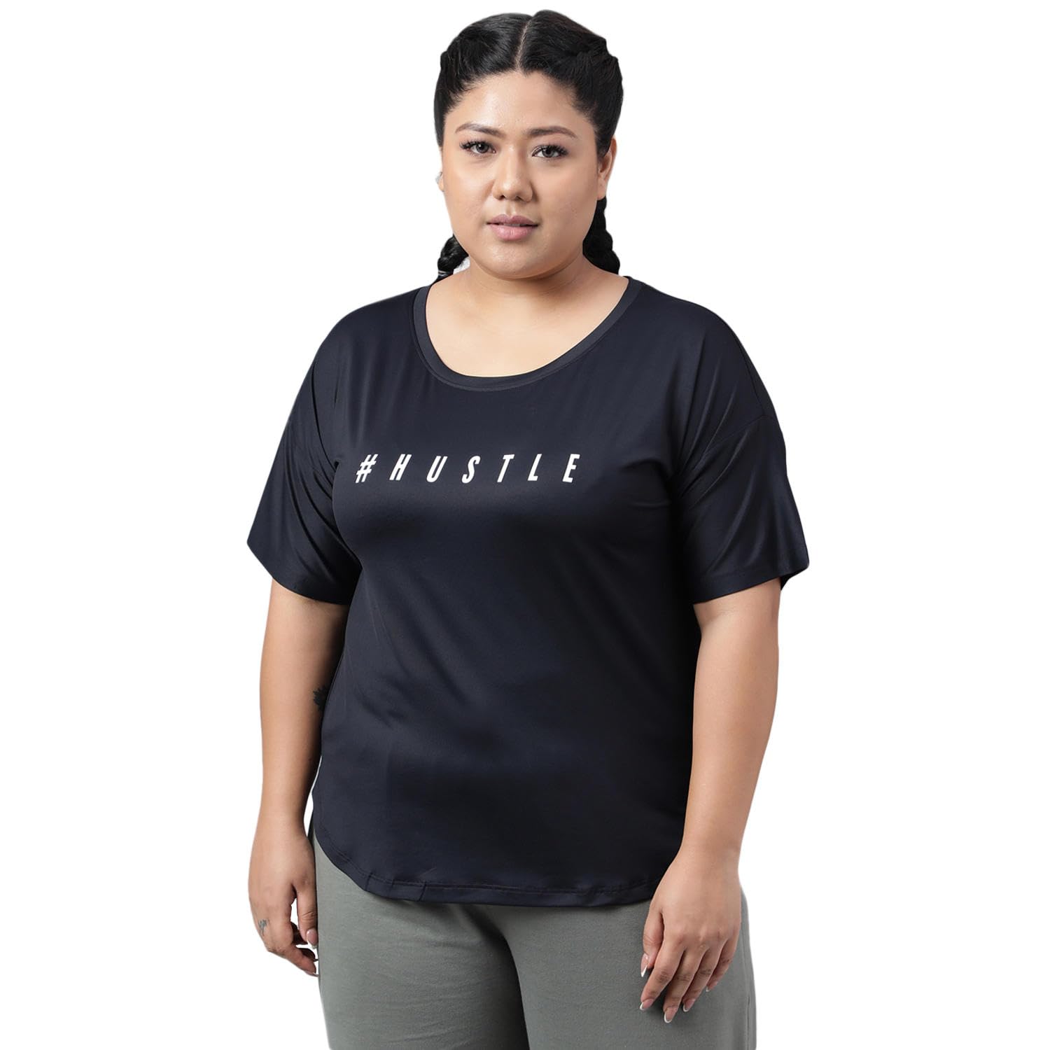 mkh Women Breathable Active Gym Wear Tshirt | Dri Fit Poly Spandex Gym Top | Lightweight, Sportswear for Workout, Running & Yoga| Round Neck Stretchable Casual Workout Top/MKHWT-1254-picture-16