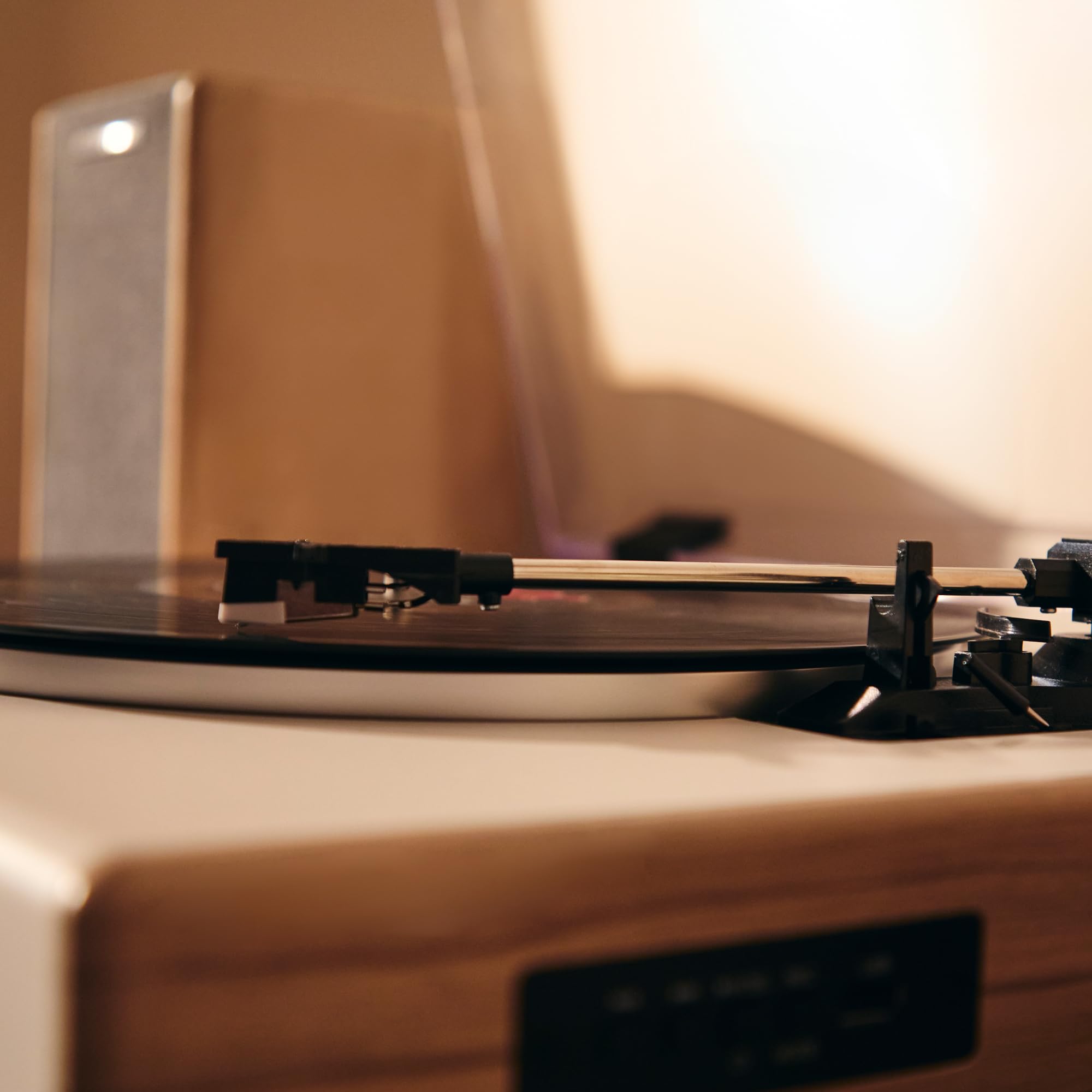 Energy Sistem Spin Giradischi Vinili Bluetooth Vintage Lettore LP 33 45 78 Giri Con Casse Integrate Altoparlanti 40W USB RCA Encoder Auto Stop Ago Magnetico Cartuccia Bambù Piatto Feltro (Legno)