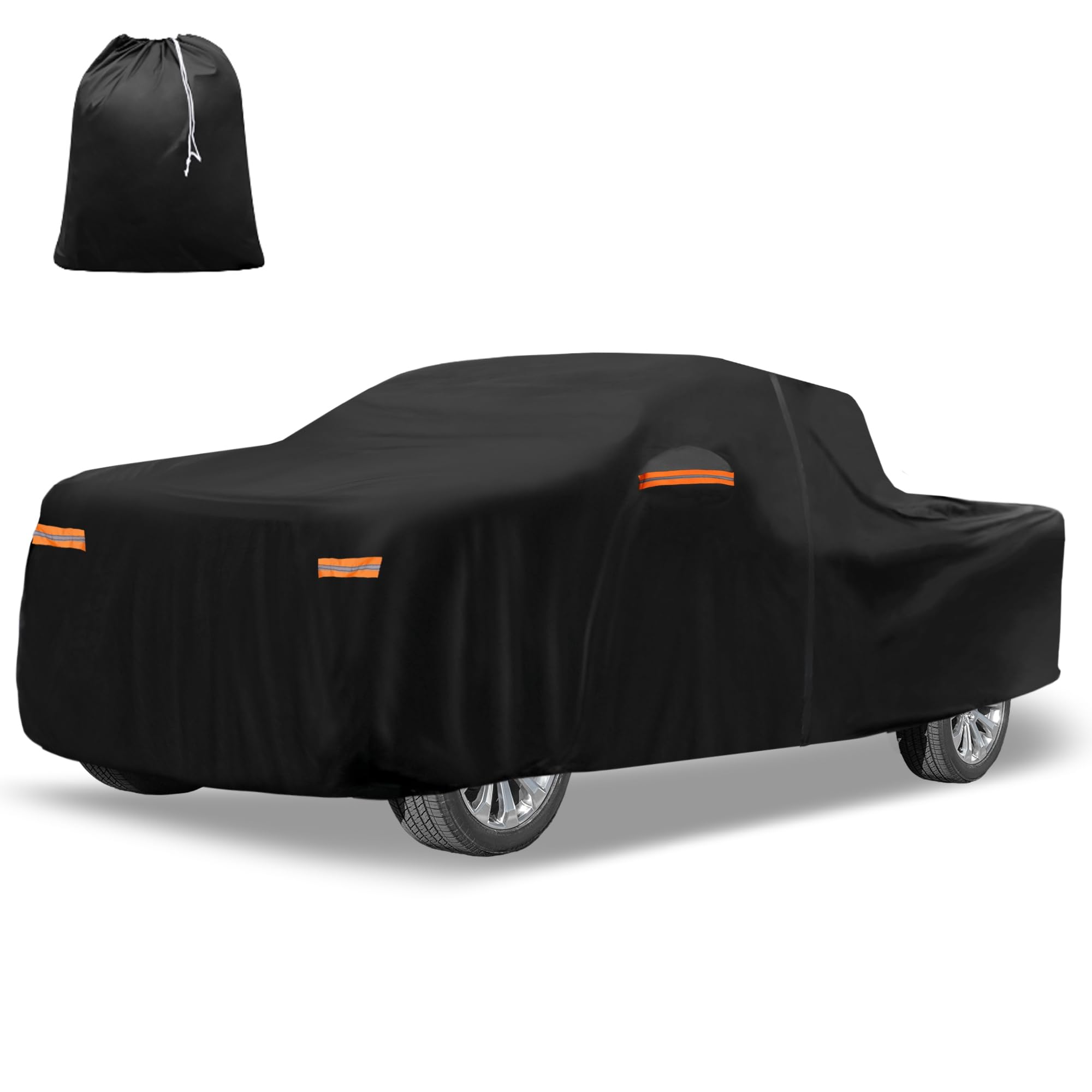 X AUTOHAUX Car Cover for Hyundai Santa Cruz 210D-PU Outdoor Full Car Cover All Weather with Door Zipper for Waterproof Windproof Sun Rain Snow Protection