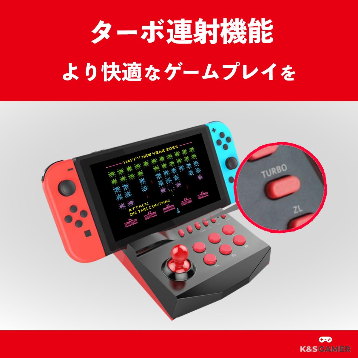 Amazon.co.jp: K&SGAMER Switch 一体型 アーケードコントローラー MINI