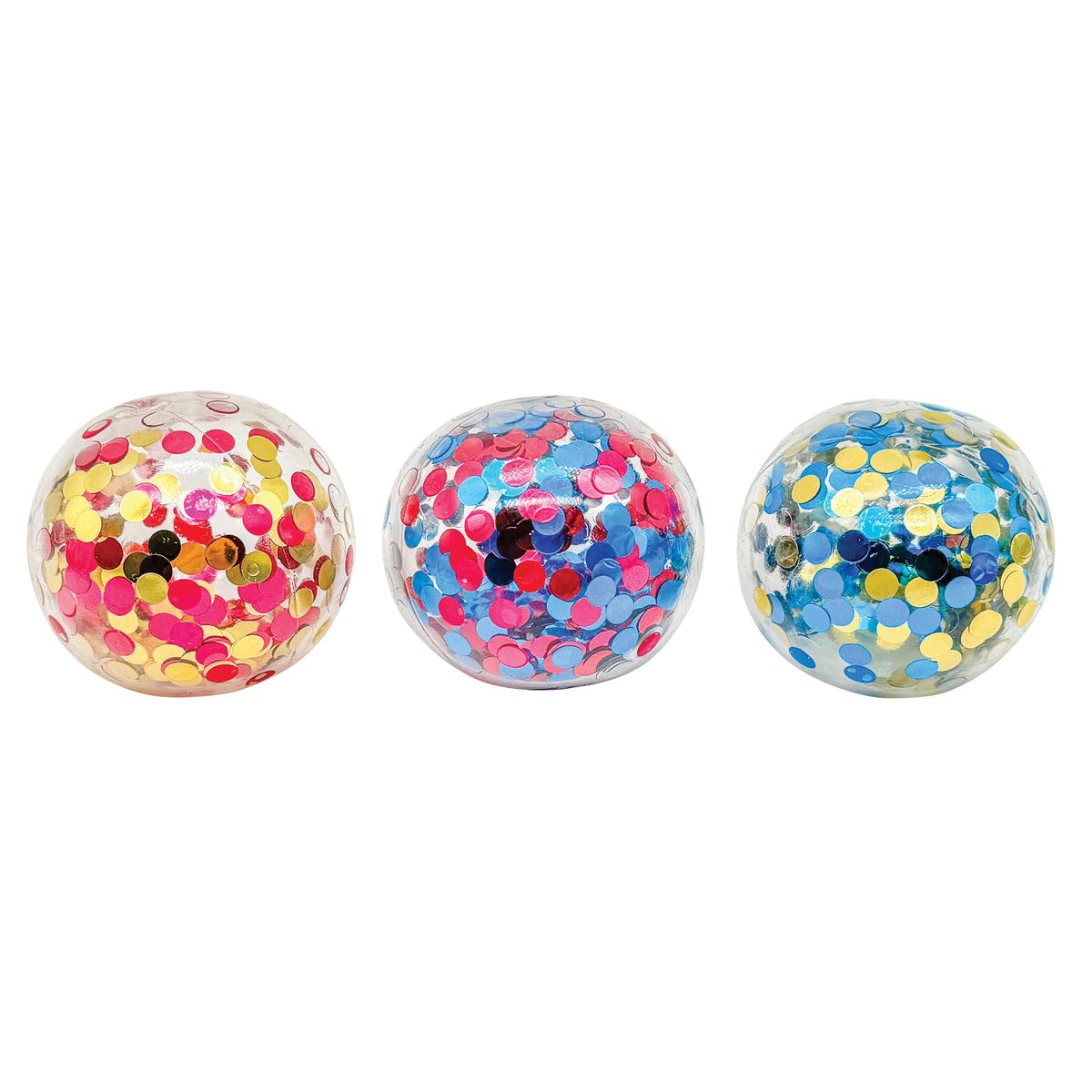 GEDDES Raymond Confetti Air Ball - Pack of 24 - Colorful and Bouncy Sensory Toys for Kids