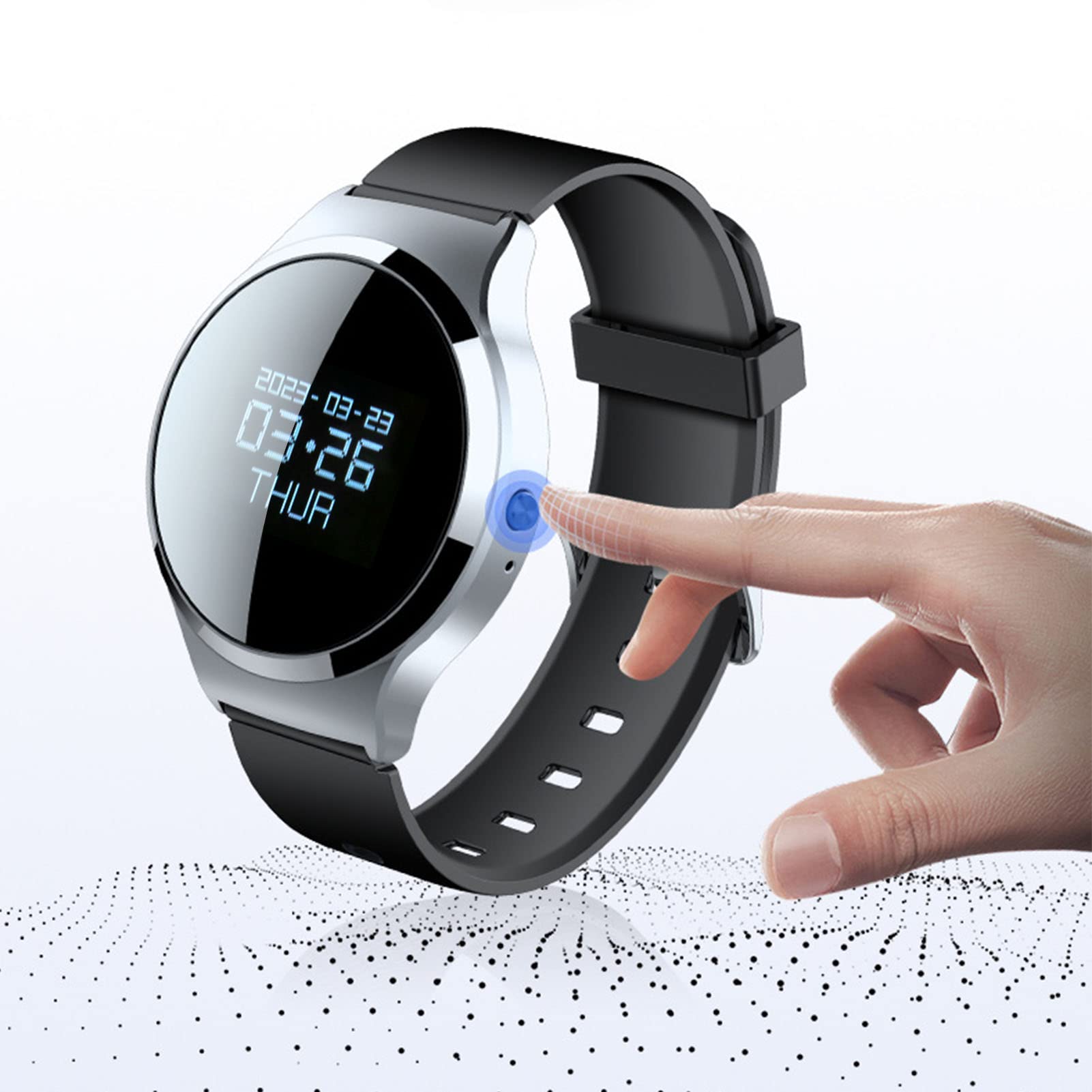 S8 Voice Recorder Watch, Sprachaktivierter Recorder, Smart Recording Watch, HD-Rauschunterdrückung, mit MP3-Funktion, für die Aufzeichnung von Vorlesungslernmeetings (8GB)
