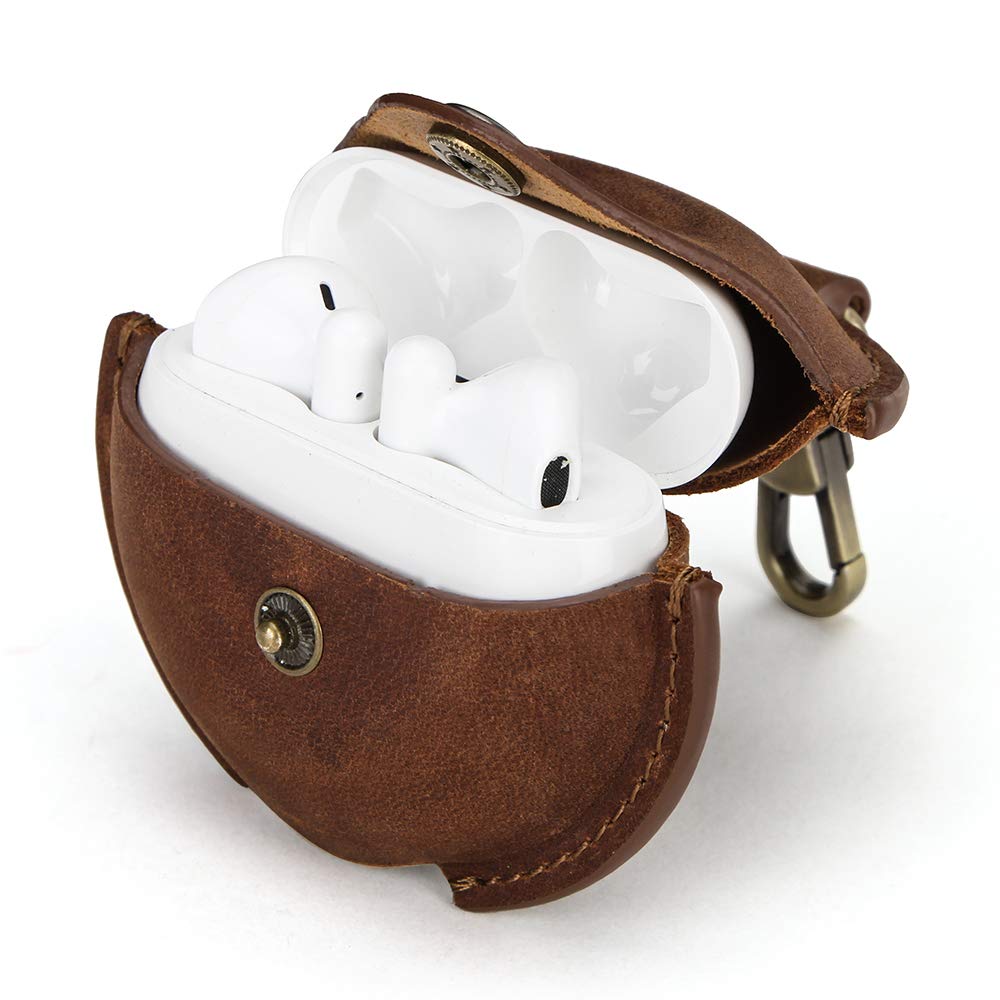 HiramHiram Nubuck leather Case For Huawei Freebuds 3 Wireless Charging Case Protective Cover Accessories Case For Huawei Freebuds 3 Airbag