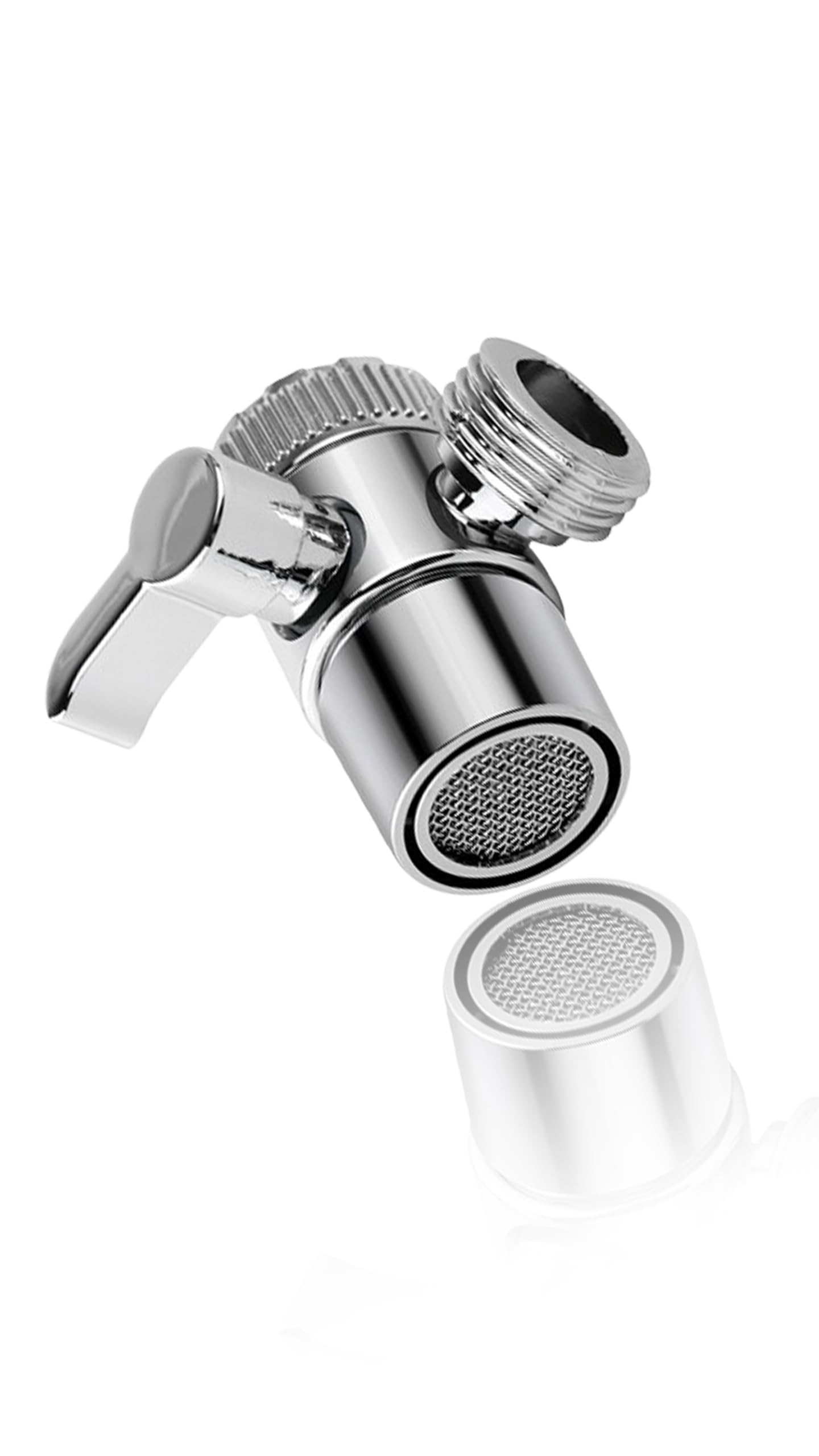 Sweet seven Brass Faucet Diverter Valve with Aerator - G1/2 Hose Adapter for Kitchen, Bathroom, Utility Sink - Water Filter Replacement and Bidet Shower Connector