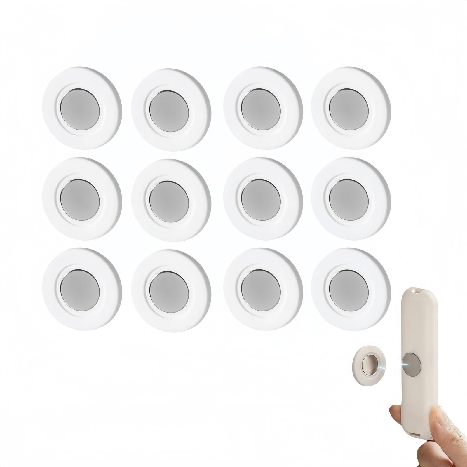 12PCS Magnetic Remote Control Holder Wall Mount,Self-Adhesive,No Drill