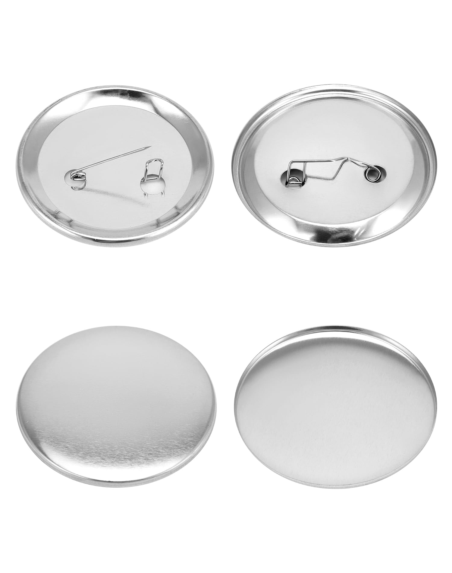 QWORK® 100 distintivi personalizzabili da 58 mm, distintivi in ​​metallo vuoto con perni per macchina per bottoni