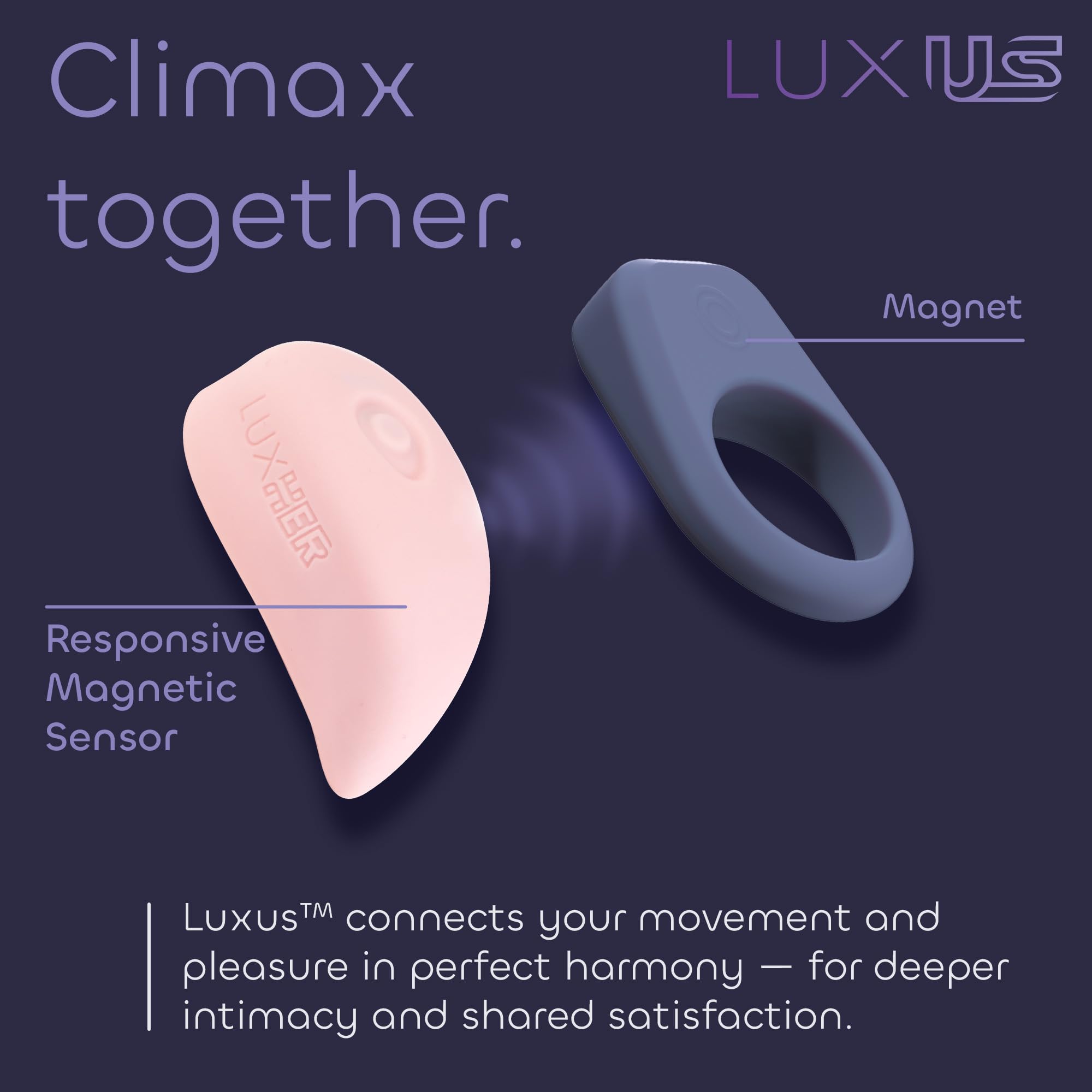 LUXUS App Controlled Couples Toy – Vibratore Interattivo per Coppie – Controllo Remoto Hands-Free con Lux-Connect – Per Coppie, LuxHer e LuxHim