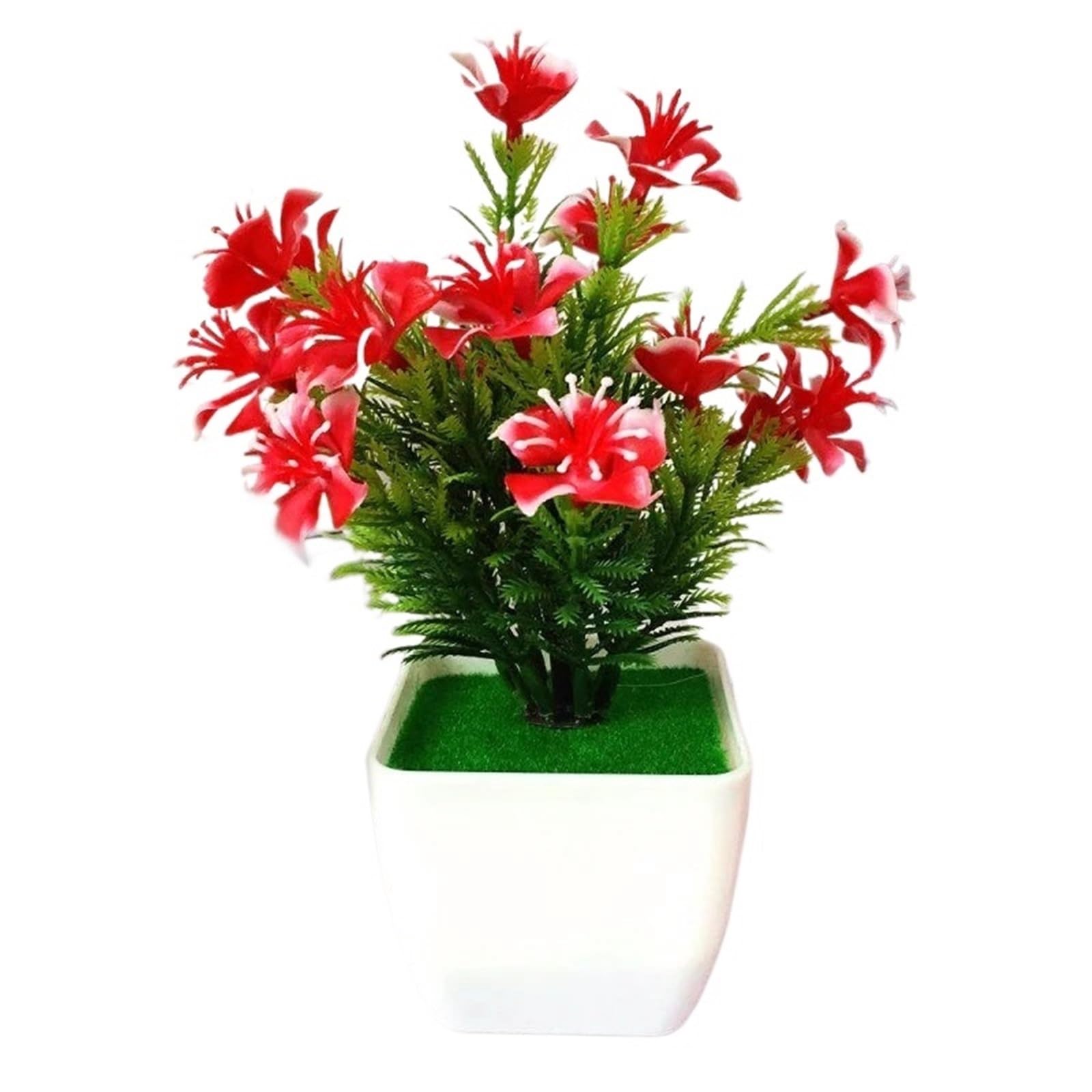 HUWOYG 4pcs Artificial Bonsai Party Potted Wedding Craft Lifelike Mini Plant Simulated Decoration Display Flower Home For Home