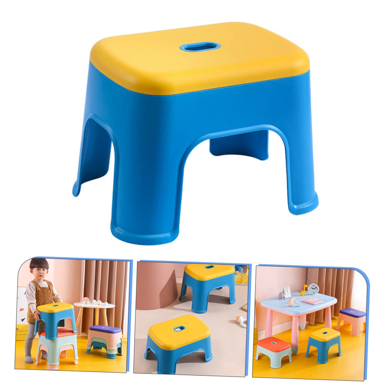 Kunststoff Trittschemel Tritthocker aus Pp für Kleinkinder | Kinderhocker für Zuhause und Badezimmer, Leicht und Rutschfest, Schulbeginn Party