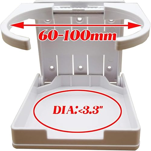 Miniatura 3 de TIHOOD 2 soportes plegables ajustables para bebidas, portavasos ajustables para marina, barco, caravana, coche, camiones, caravanas, camionetas