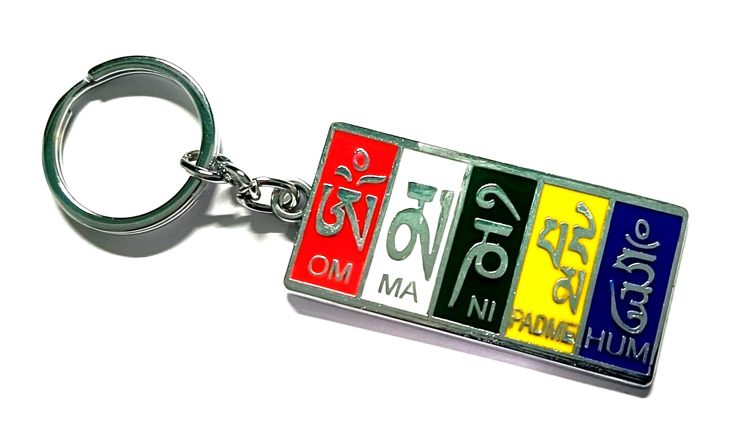 TRT-Sales Tibet Buddhists Prayer Om Mani Padme Hum Keychain Key Holder for All Bike and Car Keychain