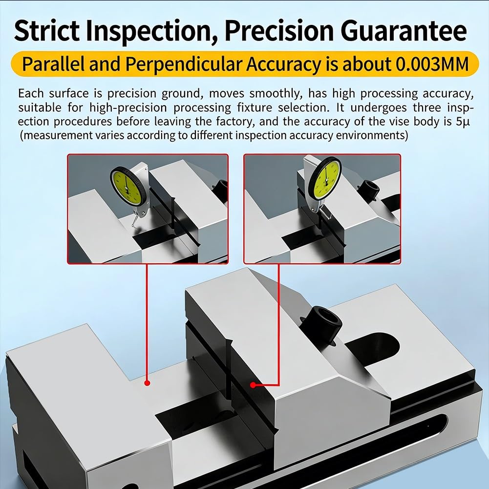 Precisión Tornillo de Banco de Prensa de Taladro, Vicepresidente Mordaza Para Máquinas Abrazadera, Material de acero fundido, Para Taller Fresadora Maquinaria(2.5-inch)