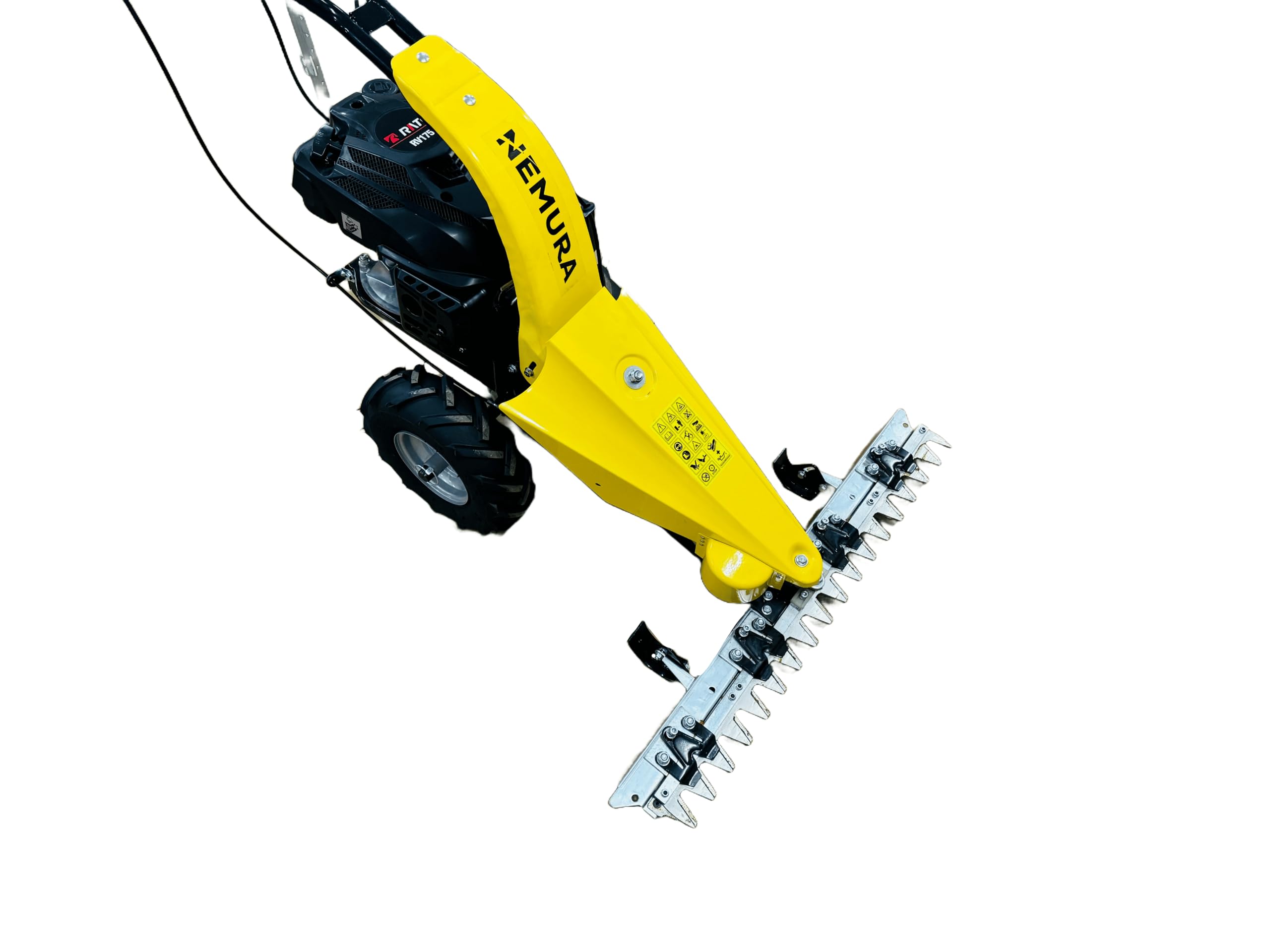 Nemura Motofaucheuse Thermique Tractée 173cc - Coupe de 87cm - Utilisation sans Effort - Qualité Professionnelle - Marque Française