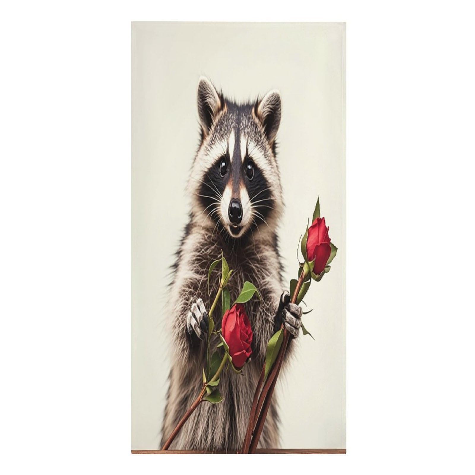 FekiLoot Funny Raccoon Towels Lightweight Thin Beach Towel Classic Soft Large Pool Towel Highly Absorbent Sand Free Bath Towels Travel Blanket for Vacation Essentials Adult Gift 30" X 61"