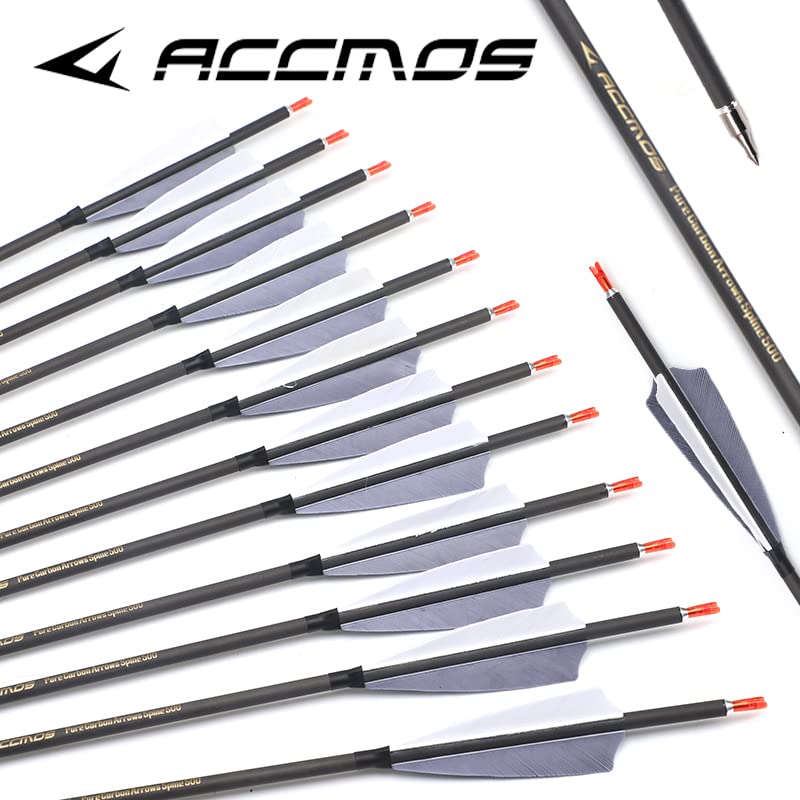 12 pz Frecce da Caccia Spine 500 600 700 800 Freccia in Carbonio-Puro 4