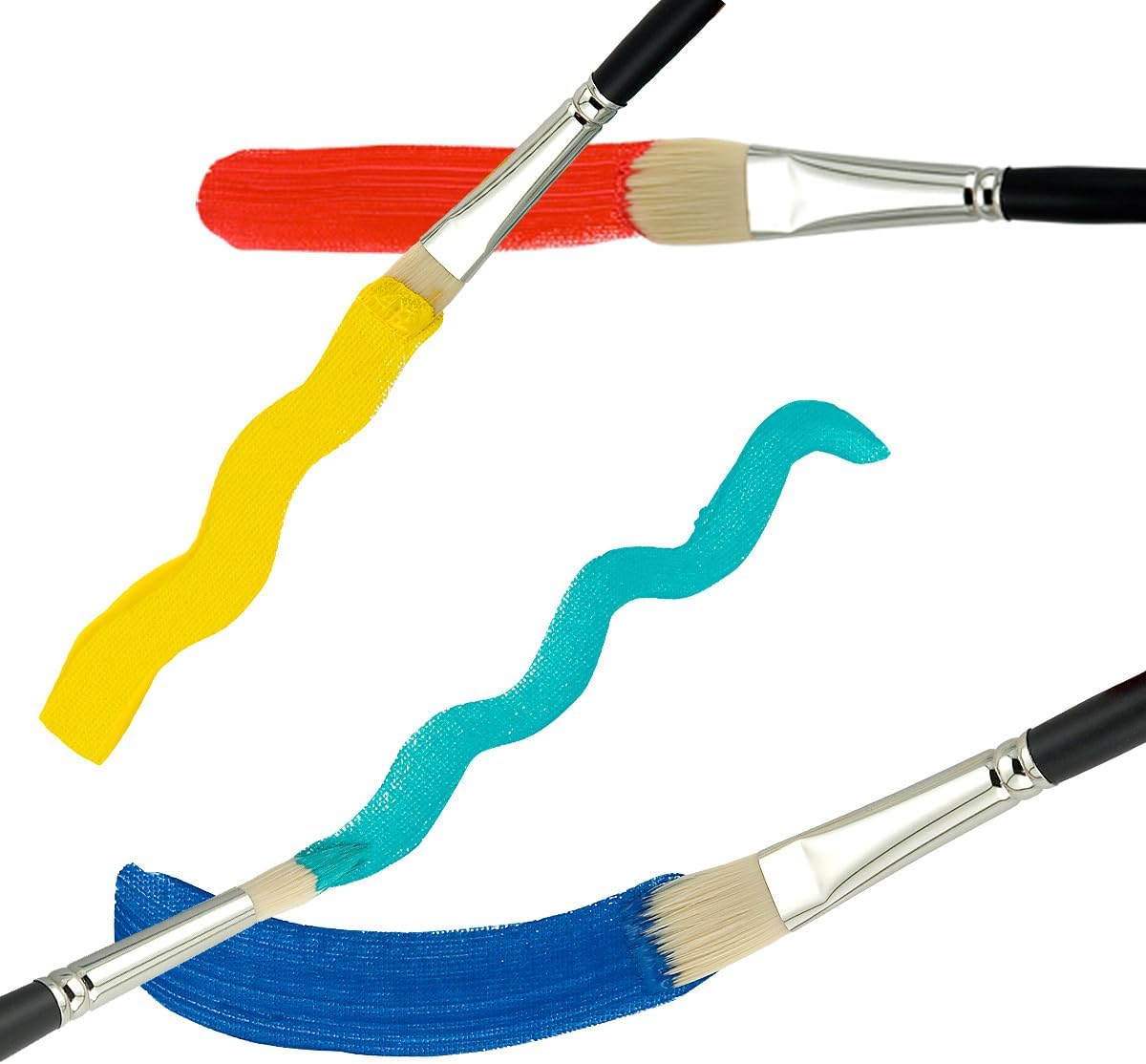 Creative Mark Powercryl Ultimate Acrylic Paint Brushes - Round #12, Artist Paint Brushes, 3 Diameters of Synthetic Hair Filament, Fine Control of Heavy Acrylics, Water Soluble Oils, and More