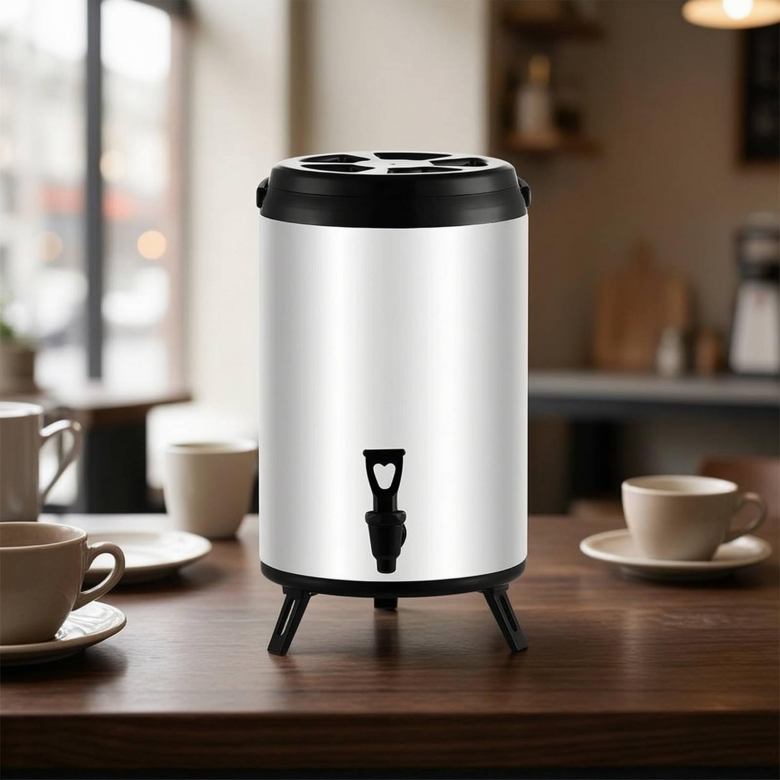 Ronyme Dispenser di Bevande Isolato in Acciaio Inossidabile Contenitore Termico Barile Termico Bidone Termico Coperchio a, Array, Verde Retrò Di Alta Qualità, 14L