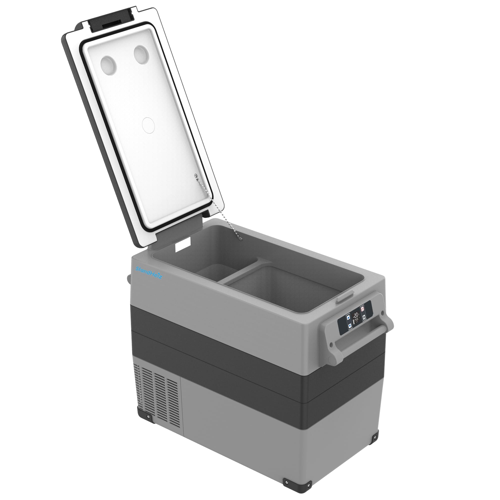 Kompressorkühlschrank für Auto, tragbare Kompressor-Kühlbox, 55 L, Minikühlschrank Wohnwagen Camping LKW, -20℃, 12/24V DC 230V AC