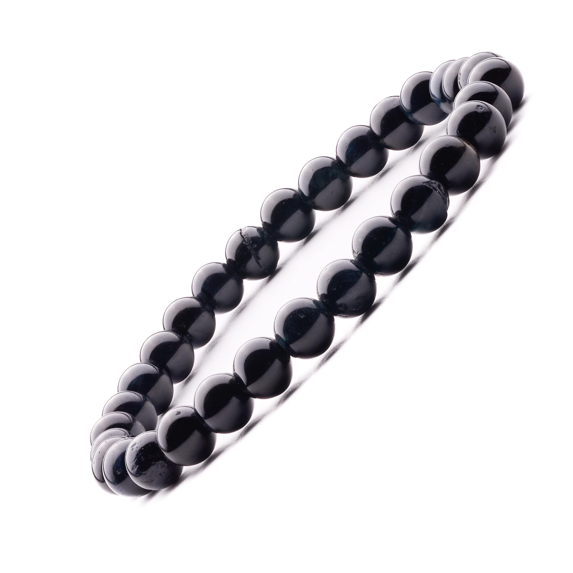 Plus Value Natural Black Tourmaline Bracelet for Men, Women, Boys, Girls Strong Protection from Negativity & Negative People (Multi-Threaded Stretchable Elastic, Beads Size 6mm) (B0CKLHH2CP) Amazon Price History, Amazon Price Tracker