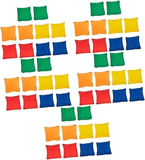 SAFIGLE 50 Pcs Sand Throw Bean Bag Mini Bean Bags Portable Cornhole Set Kids Mini Toys Play Throw Game Throwing Bean Bag Throw Bean Bags Bean Bag Toss Game Bean Bag Toss Toys Sandbag Toys