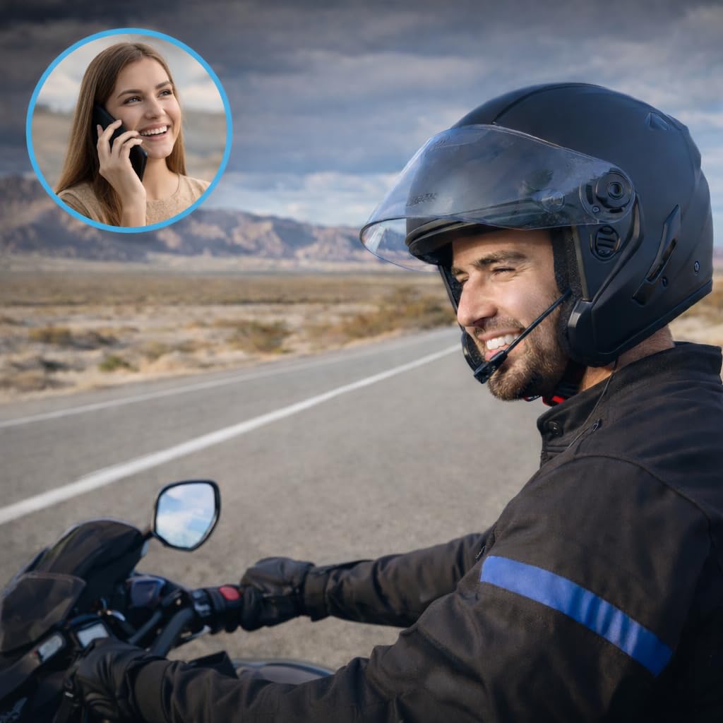 Wodoodporne słuchawki Bluetooth do kasku motocyklowego | Ultra cienkie uniwersalne słuchawki z mikrofonem domofonowym