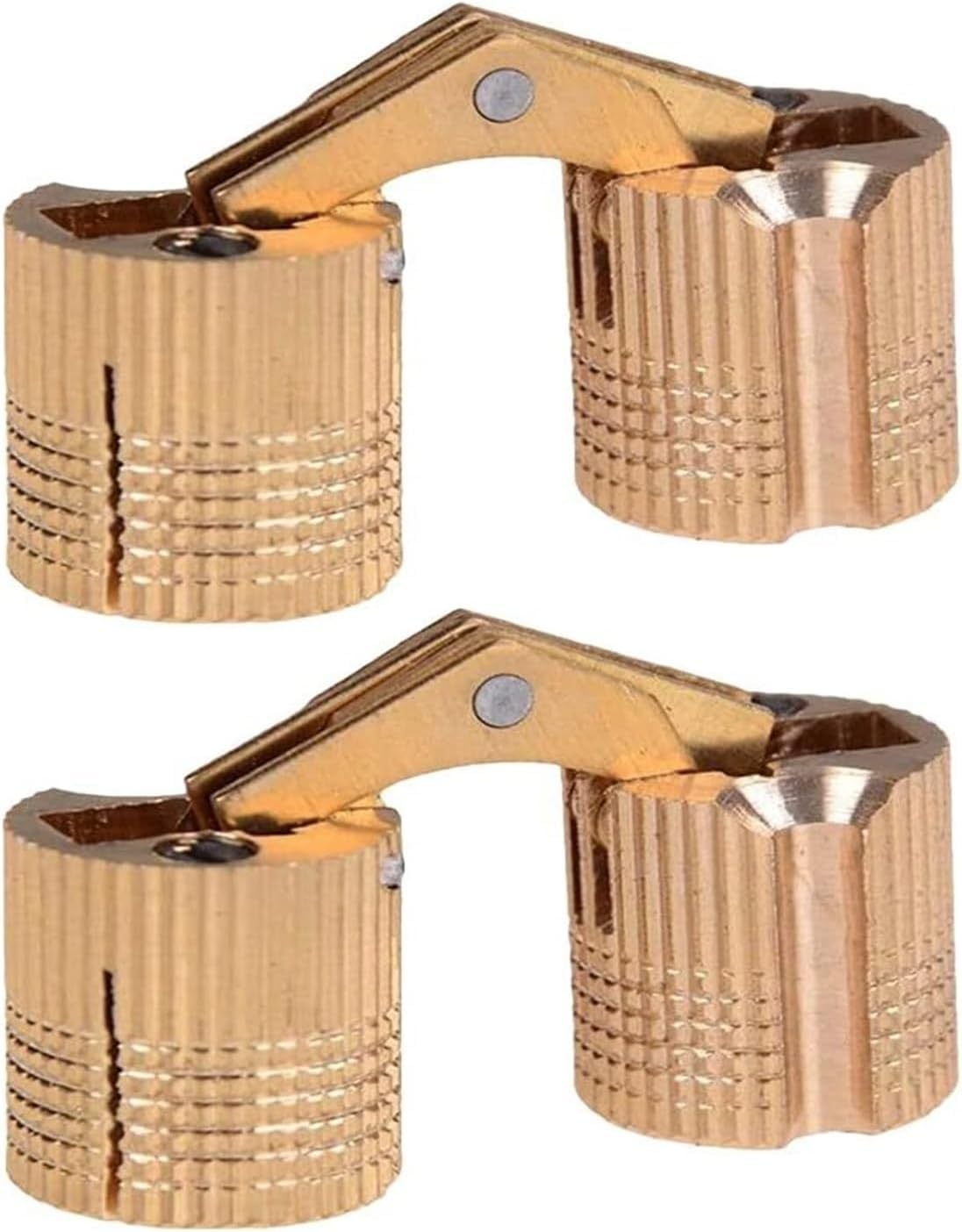 Heavy Folding Hinge,2pcs Duty Copper Cylindrical Spring Hinges for Door Box(8MM)