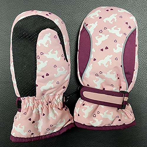 Mitones de invierno infantiles con aislamiento de calor espesado e impermeable L 4