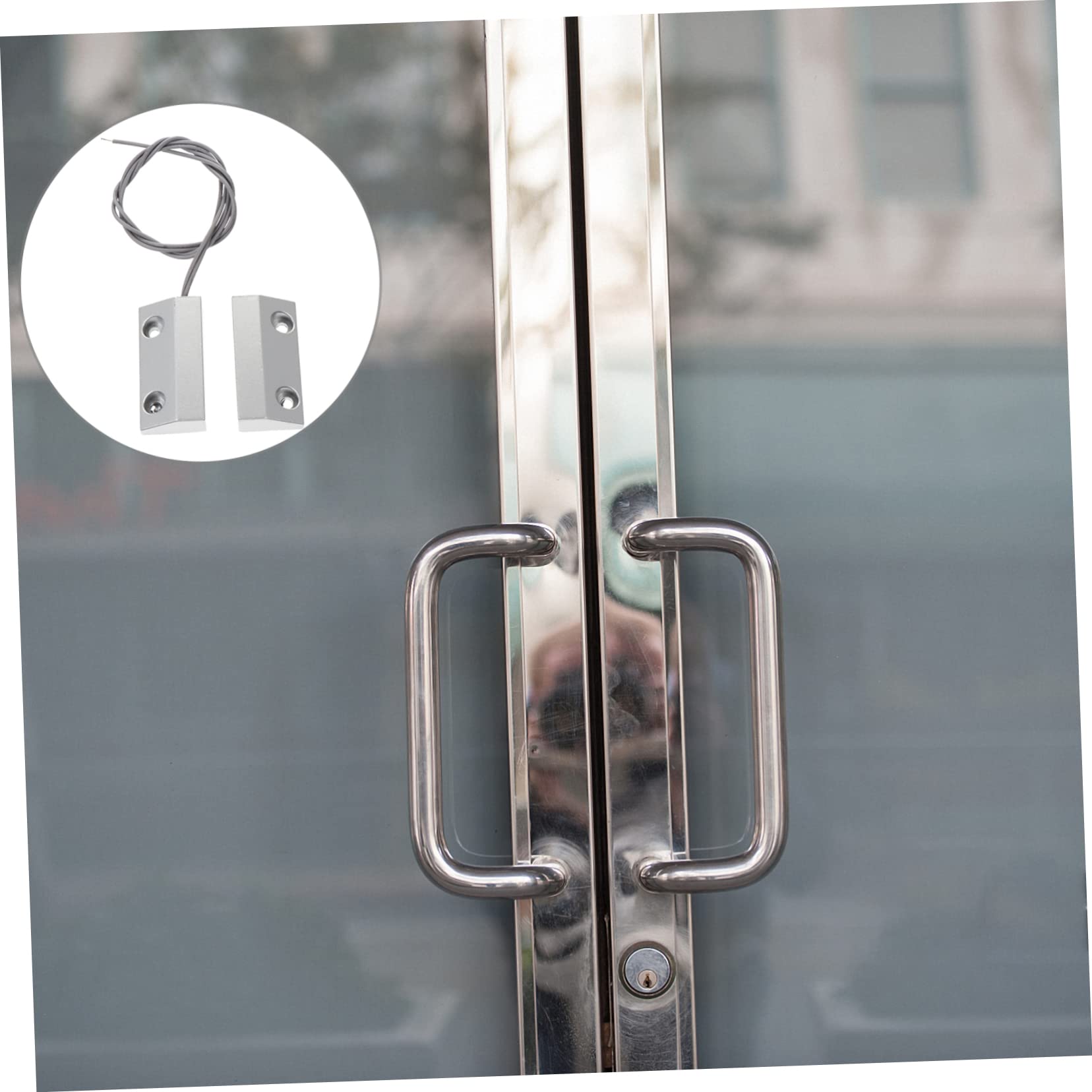 NUOBESTY 3 Ensembles capteur Alarm Door Sensor Aimant magnétique Filaire équipement de Dispositif de détection Alliage de Zinc Silver