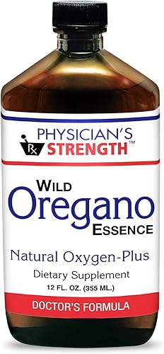 Physician's Strength Esencia de orégano silvestre, 12 onzas líquidas, hidrosol totalmente natural, soporta los niveles de oxígeno, sin OMG y sin