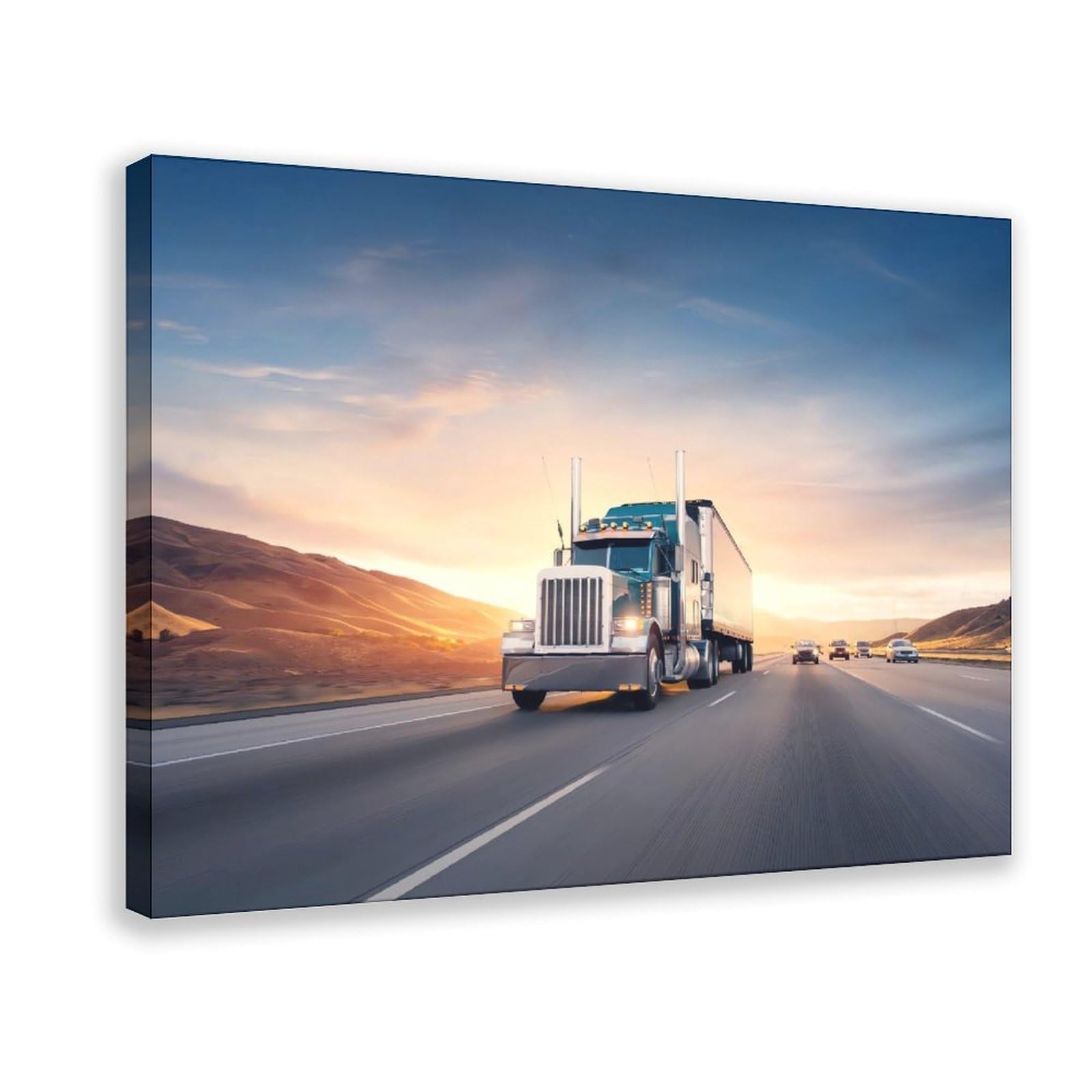 QNVJQKDSI American Truck (1) Canvas Poster Bedroom Decor Landscape Office Room Decor Gift 24" L X 36" W