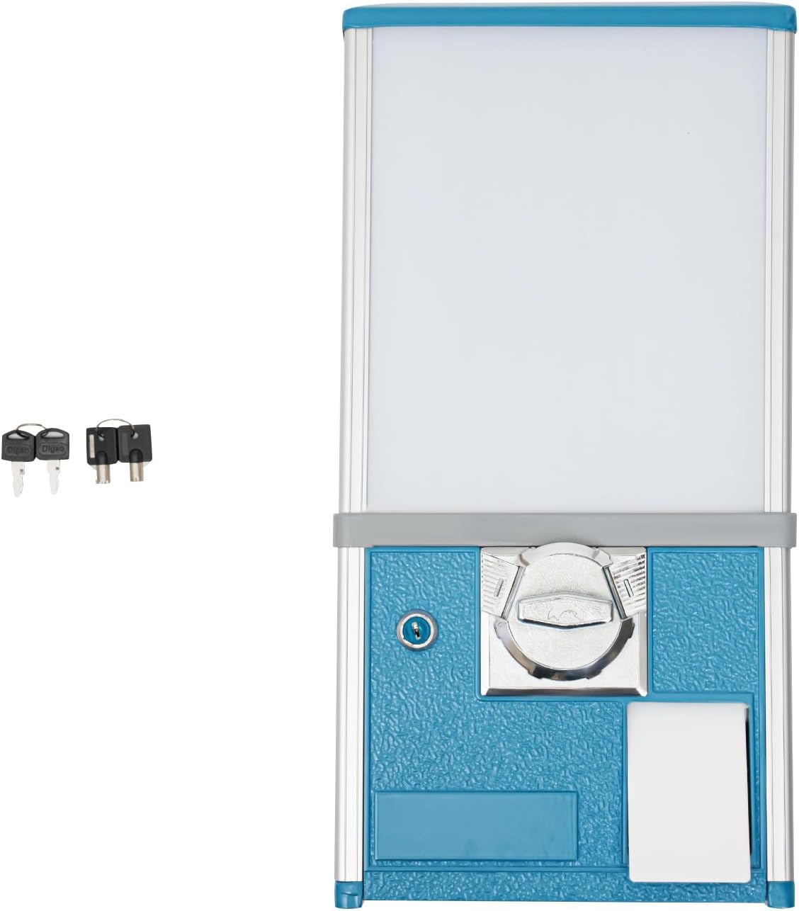 CNCEST Vending Machine, 20.87" Height Candy Gumball Machine, Huge Load Capacity Gumball Bank, Candy Vending Machine for 1.77-1.97in Gadgets, for Game Stores and Retail Stores (Blue)