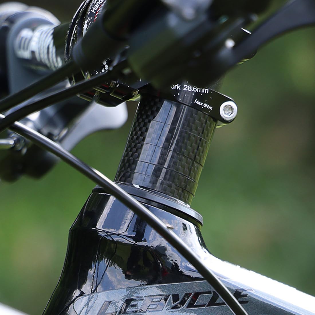 Set 8 Distanziatori Sterzo In Fibra Di Carbonio Per Bici - Spessori 1-20mm, Per Manubri 28.6mm, Leggeri E Resistenti - Foto 6