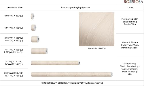Miniatura 6 de ROSEROSA Papel tapiz autoadhesivo de madera de PVC para despegar y pegar, revestimiento de estante superior, revestimiento de madera de fresno