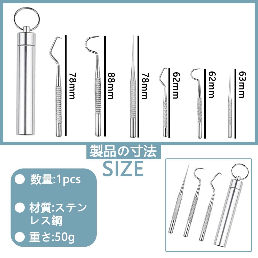 爪楊枝さし Amazon.co.jp: 爪楊枝 チタン 1個入り つまようじ6本付き