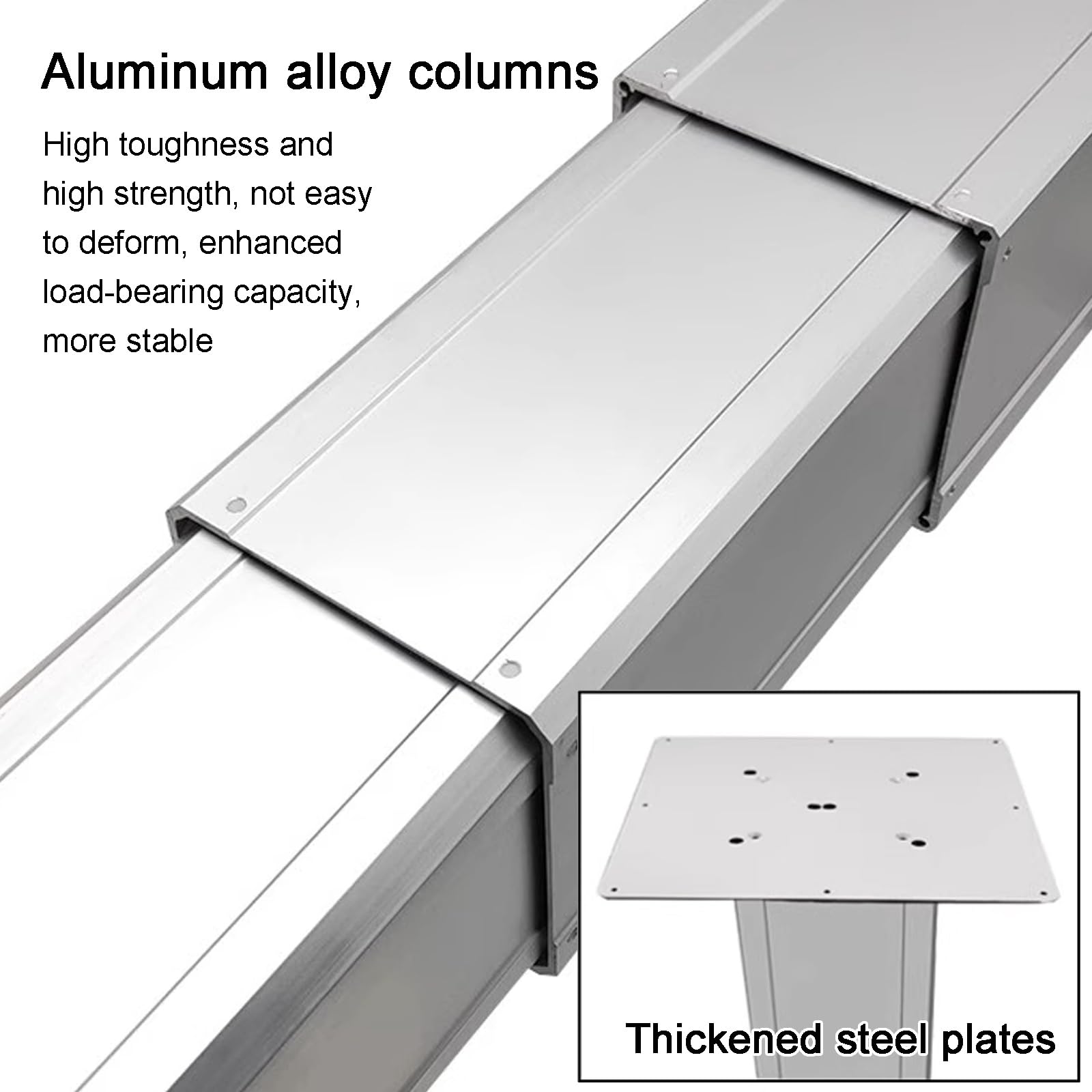 Robuster Wohnmobil-Tischfuß, Elektrisch Verstellbare Tischbeine aus Aluminiumlegierung, mit Bedienfeldschalter und Fernbedienung zur Höhenverstellung, Einklemmschutz(36-82cm/14-32in)