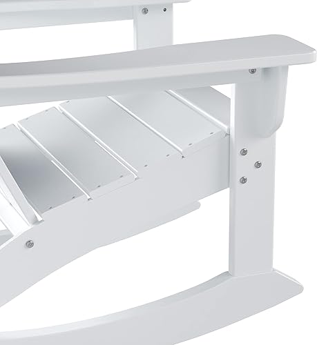 Miniatura 10 de WO Home Furniture - Mecedora de patio para exteriores, HDPE, resistente a los rayos UV, resistente a la intemperie (blanco)