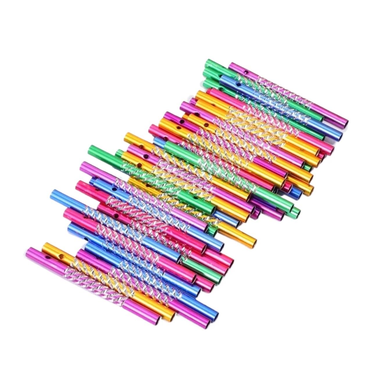 Aluminium Wind Chime Tubes 300Pcs Aluminum Wind Chime Tubes for DIY Craft Making 6x78mm Multicolor