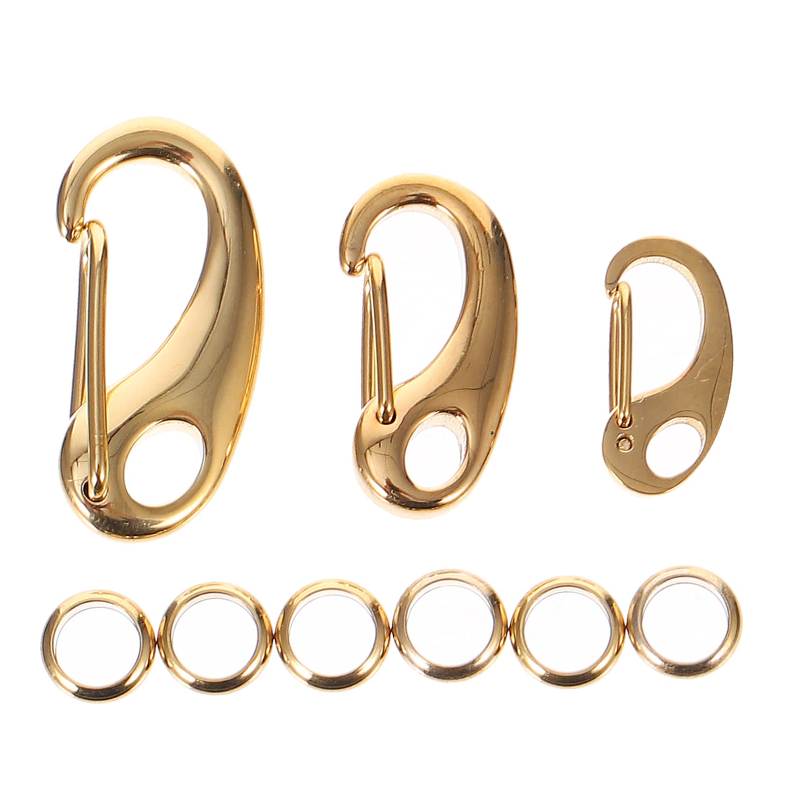 ifundom 3Pcs Dog Tag Clips Durable Stainless Steel Pet Id Tag Clips with Rings for Collars and Harnesses Convenient Attachment for Dogs and Cats Lightweight Lost Design