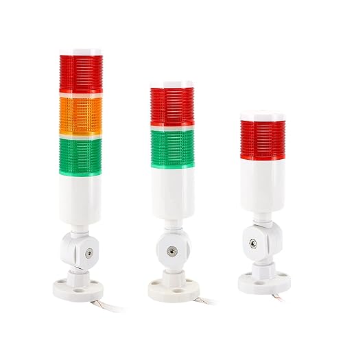 3 luces LED de torre de señal, luces de advertencia de señal industrial con alarma de zumbador, indicador de máquina de sonido, señal de alarma, luz