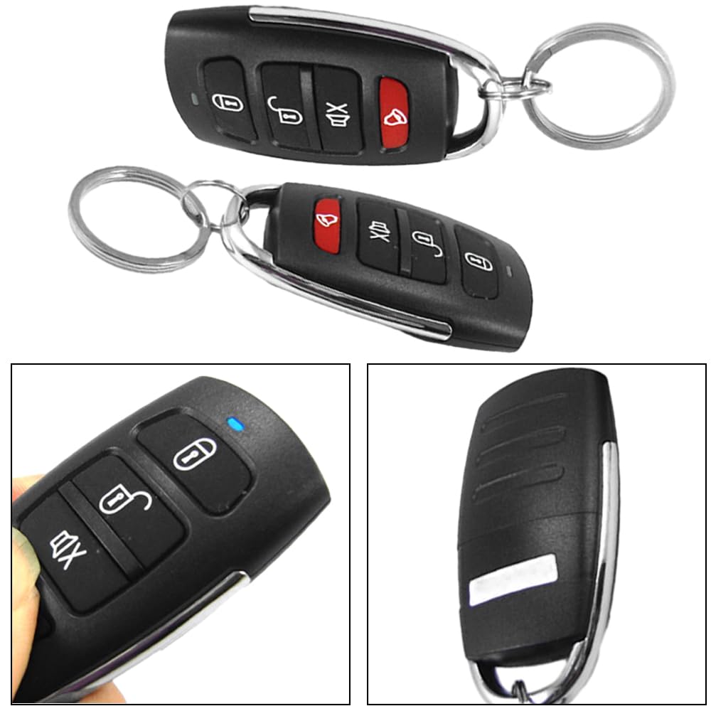 MASO Kit di sicurezza per auto, sistema di chiusura centralizzata per auto, con telecomando, sistema di chiusura centralizzata, adatto per veicoli da 24 V