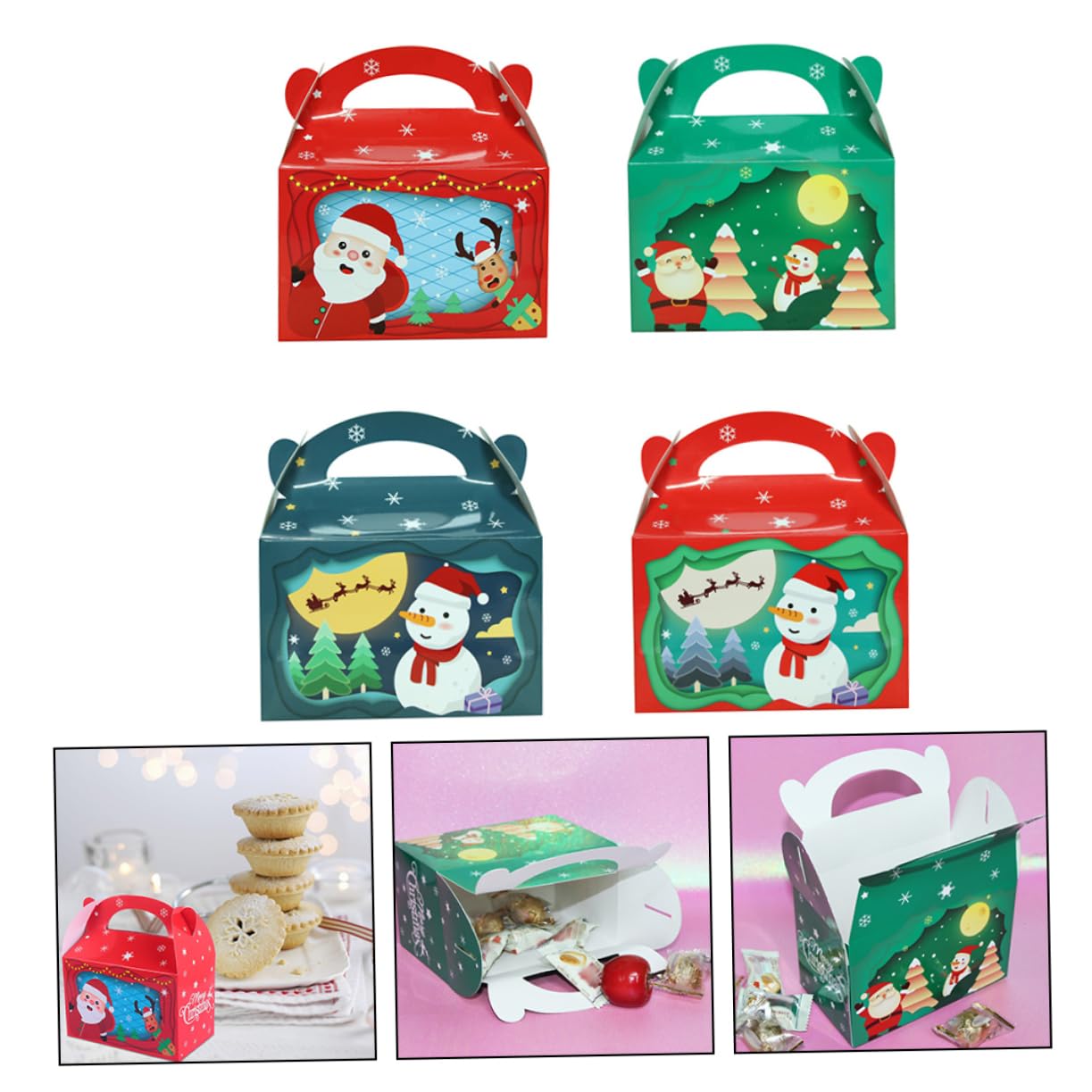 Cabilock 3 Juegos Cajas Navideñas Cajas Para Ropa Para Galletas Navideñas Para Camisas Para Para Dulces os Contenedores Para Dulces Uds * 3