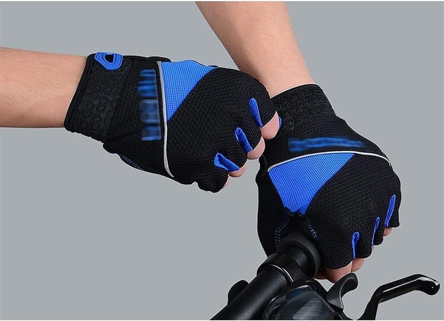 Gants de Cyclisme Gants Demi-Doigt Haltérophilie Demi-Doigt Cyclisme Silicone Absorbant Les Chocs Gant Velo (Color : White, Size : S)