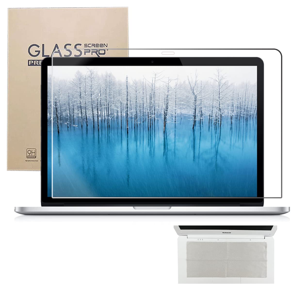YINOVEEN Tempered Glass Screen Protector for New MacBook Pro 13 2016-2022 Model A2338 M1 A1706 A1708 A2159 A2289 A2251| MacBook Air 13 2020-2018 Model A1932 A2179 Laptop, 9H Hardness