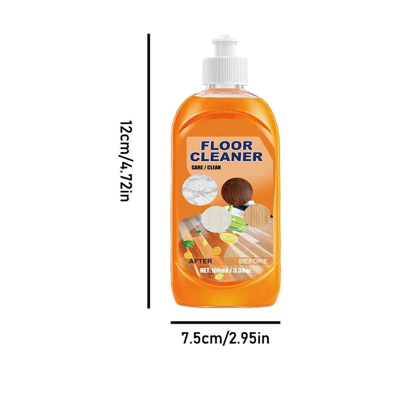 Solución de limpieza de suelos, limpiador de suelos de madera, quitamanchas de suelos, detergente, limpiador de suelos multisuperficie, para suelos de madera, 100 ml (3,38 onzas líquidas)(4pc)