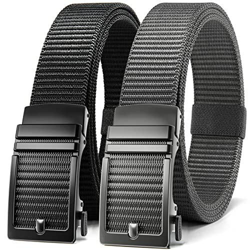 Ratchet Belts for men, Mens Belts Casual 2 Pack Golf Web Belt, Mens Nylon Belts for Jeans - Adjustable Trim to Fit (Mens Belt) Ratchet Belts for men, Mens Belts Casual 2 Pack Golf Web Belt, Mens Nylon Belts for Jeans - Adjustable Trim to Fit (Mens Belt)
