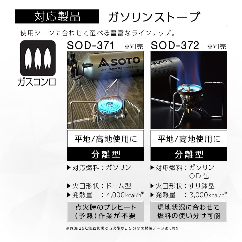Amazon | ソト(SOTO) ガソリン 燃料 ボトル 広口タイプ (対応製品 SOD