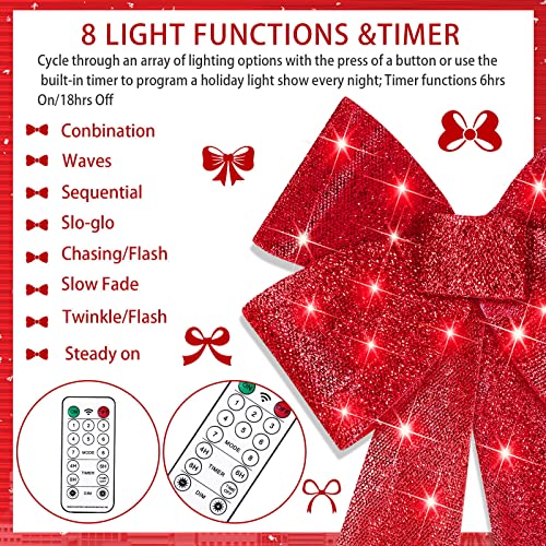 Lazos de Navidad con luz LED que solucionan el apagado manual 4