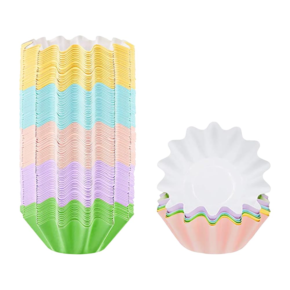 Hugede Multicolored 50 Pcs Wax Melt Liners Scented Wax Melt Cups Small Candle Wax Warmer Liners Wax Tray Liners Wax Melter Liners Candle Warm Liners