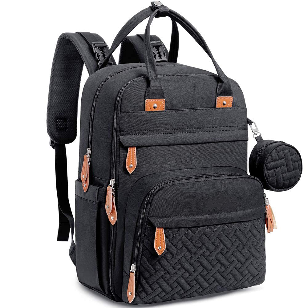 Large Capacity Foldable Mommy Bag with Insulated Pockets, Waterproof Changing Mat, and Diaper Organizer with 18 Practical Pockets-image-26