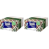 Tempo, Scatola di Fazzoletti di Carta, 3 Scatole da 80 Fazzolettini Monouso, 4 Veli, Box Limited Edition Firmata Marras, 4 Grafiche Assortite, Confezione Riciclabile (Confezione da 2)